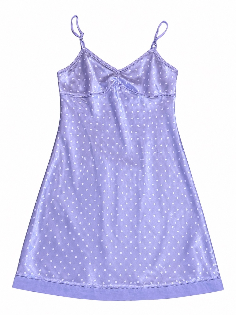 Apt 9 Classic Polka Dot Satin Slip Dress - Lavender